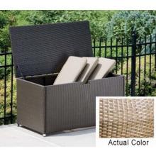 Alfresco Home Loggia Large Wicker Outdoor Storage Box, Rectangular - Summer Grass