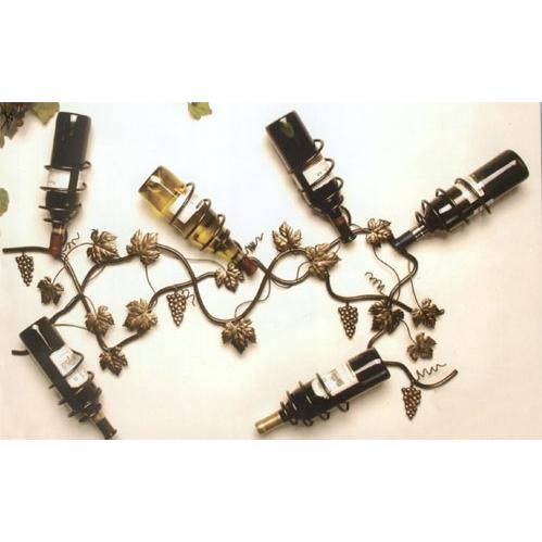 Bronze Wall Grape Vine Wine Rack
