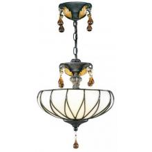 Hatillo Collection Hanging Light Fixture In Dark Antique Bronze Finish - 3 Bulbs