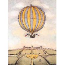First Manned Hydrogen Balloon Poster Print