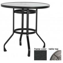 Tribeca 42 Inch Aluminum Round Bar Height Table - Aluminum Starburst Pattern, With Night Sky Frame