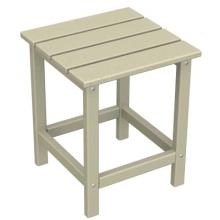 Poly-Wood Recycled Plastic Wood Long Island Adirondack End Table - 15 Inch Square