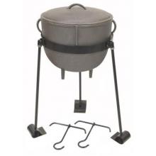 Bayou Classic 4 Gallon Cast Iron Stew Pot With Lid And Stand