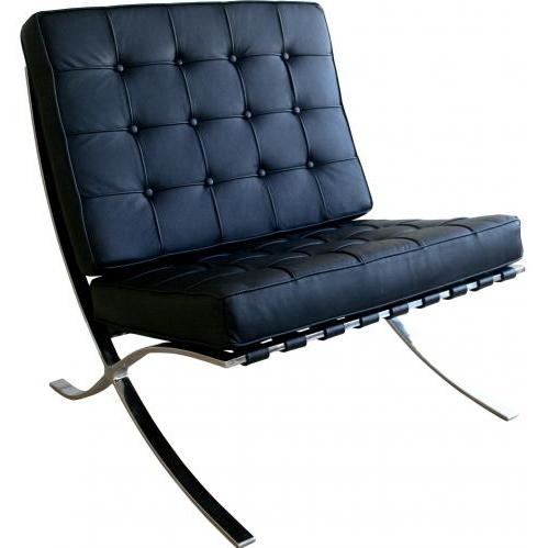 Tearlach Steel Frame Leather Chair In Black