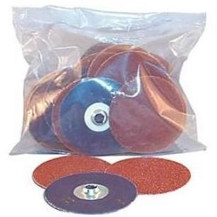 Astro Pneumatic 3 Inch Grinding Pads 36 Grit Roll Lock 25 Pk.