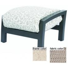 Suncoast Madrid Deep Seating Ottoman - Pebble Frame And Bally Fabric