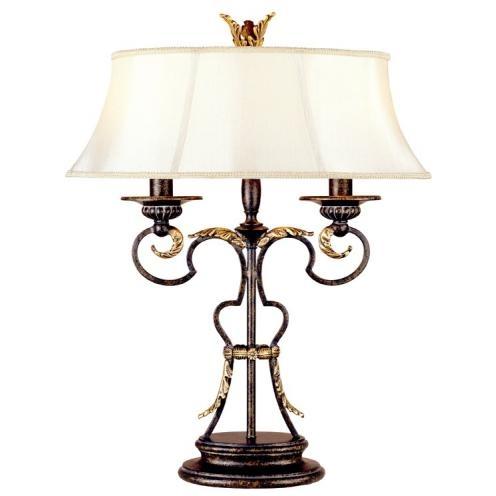 Parisian Collection Free Standing Lamp In French Bronze Finish - 2 Bulbs