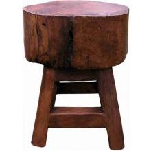 Groovy Stuff Teak Wood Stump Bar Stool - 18 Inch