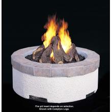 Peterson Outdoor Campfyre 34 Inch Propane Gas Manual Safety Pilot Fire Pit Package With Granite Tile Ring And Campfyre Logs
