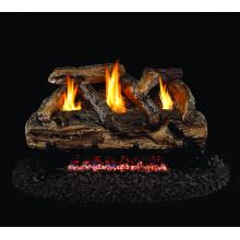 Peterson Gas Logs 24 Inch Split Oak Vent Free Natural Gas Log Set With ANSI Certified G9 Burner And Variable Flame Remote