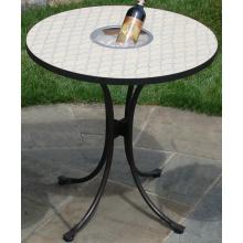 Alfresco Home Pina Colada 27.5 Inch Bev Bistro Table (Top & Base W/Ice Bucket)