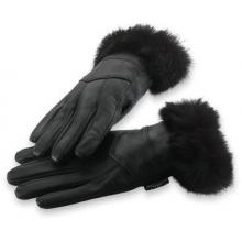 (C) LG LTHR GLOVES W/RABBIT TRM