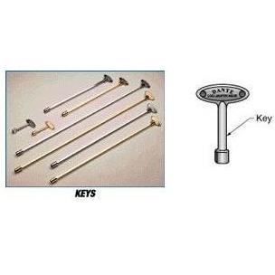 Blue Flame 18 Inch Universal Size Fireplace Key - Chrome