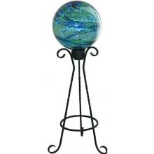 Alpine Glowing Gazing Globe Aqua With Metal Stand -Glow In The Dark