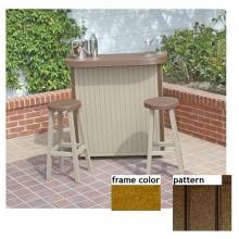 Eagle One Recycled Plastic Huntington Small Bar Set - 2 Bar Stools - New England Pattern Cedar