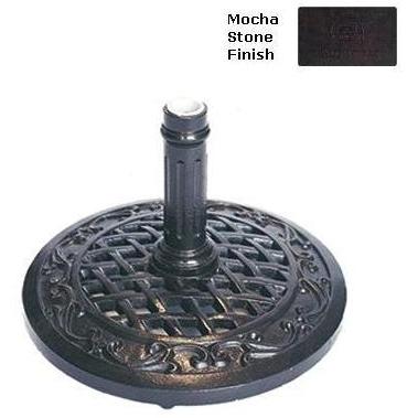 Meadow Decor Amazon Umbrella Stand - Mocha Stone Finish (50 Lb)