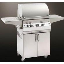 Fire Magic Gas Grills Aurora A530 All Infrared Natural Gas Grill With Single Side Burner And Rotisserie On Cart