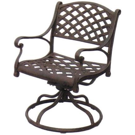 Darlee Nassau Cast Aluminum Swivel Rocker Chair With Cushion