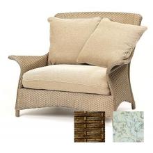 Lloyd Flanders Mandalay Chair & Half In Bark Finish And Toulon Fabric.