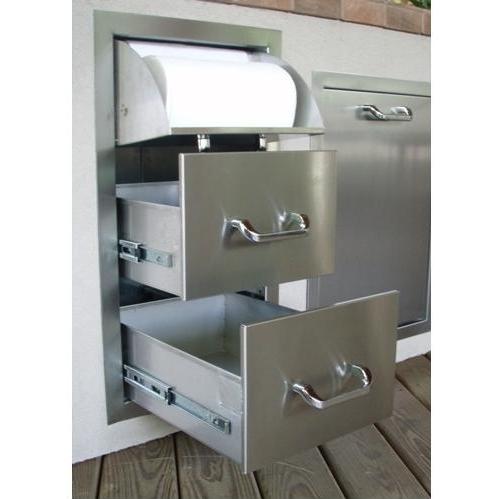 RCS Stainless Steel Paper Towel And Drawer Combo