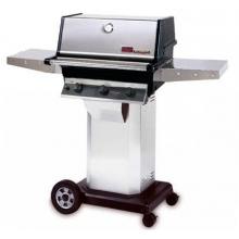 MHP Gas Grills TRG2 Infrared Natural Gas Grill W/ SearMagic Grids On Stainless Cart