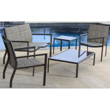 Alfresco Home Bel Aire Aluminum Lounge Set - Mocha Finish