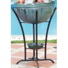 Alfresco Home Olbia Bev Cooler- (ALUM STAND) - Antique Topazul