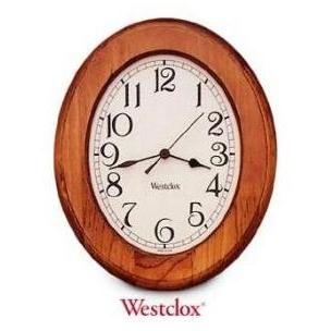 Westclox Pamela Oval Wood Clock - 46080