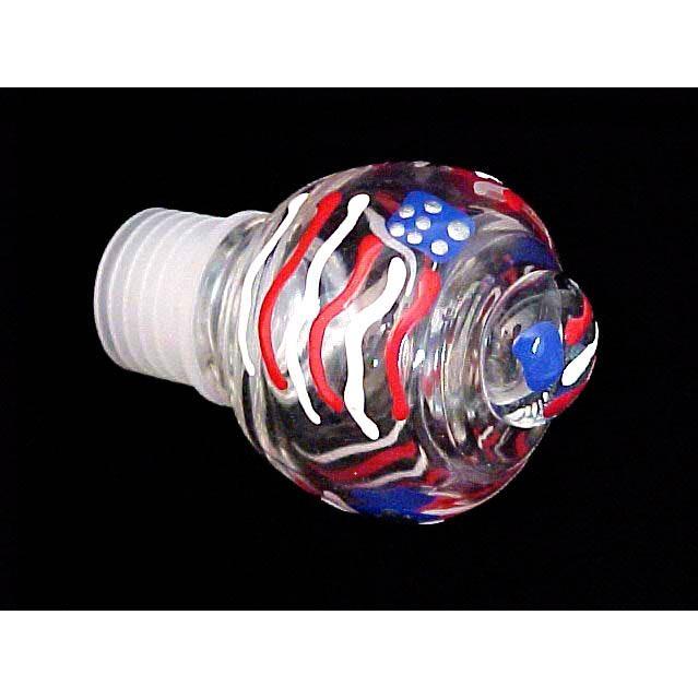 America's Flag Design - Hand Painted Wine Bottle Stopper