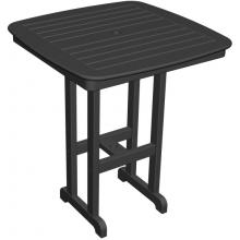 Poly-Wood Recycled Plastic Wood Nautical Bar Table - 37 Inch Square