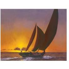 Sails In The Sunset Poster Print