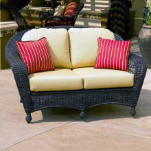 North Cape Port Royal Resin Wicker Love Seat - Espresso
