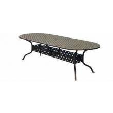Darlee Series 30 Cast Aluminum Dining Table - 42 Inch X 102 Inch Oval