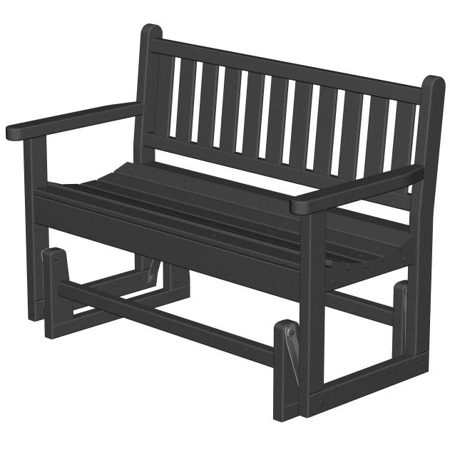Poly-Wood Recycled Plastic Wood Traditional Glider Bench - 48 Inches