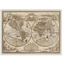 Mappa Del Globo Terraqueo Poster Print