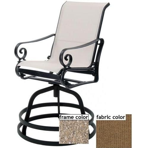 Suncoast Soleil Sling Hi-Back Gathering Height Chair - Sahara Frame And Raku Fabric
