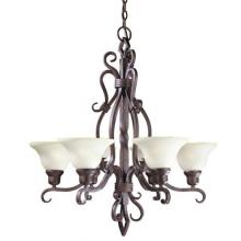 San Marino Collection Chandelier In Antique Oak Finish - 6 Bulbs