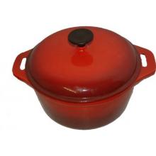 Enamel Cast Iron Dutch Oven Red/Black - 5 Qt