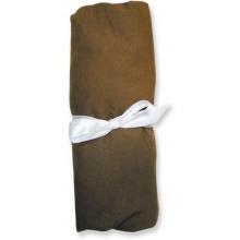Woven Cotton Crib Sheet-Chocolate