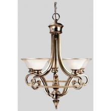 San Marino Collection Chandelier In Monterrey Beige With Silver Finish - 1 Bulb