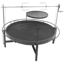 36 Inch Round Rock Fire Pit w/ Fire Grate