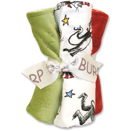 DR SEUSS CAT 4PK BURP CLOTHS