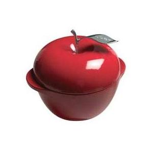 Lodge Enamel Cast Iron Casserole Apple Pot 3 Qt. - Red