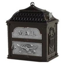 Classic Series High Security Locking Mailbox Top Piece - Black W/ Satin Nickel