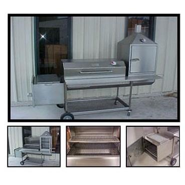 Texas Barbecues 500 Upright Stainless Barbeque Pit/Smoker