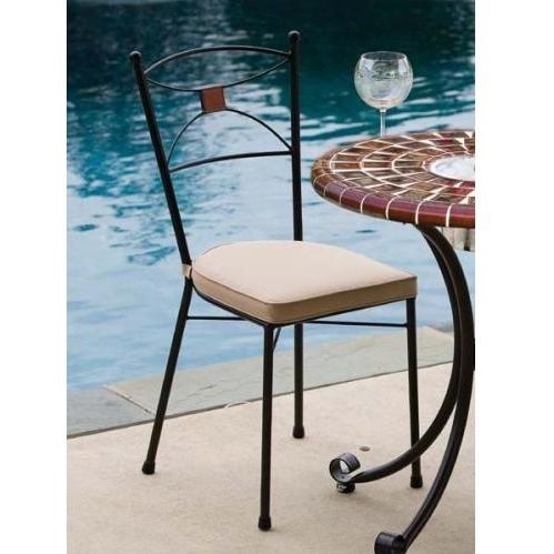 Alfresco Home Cognac Outdoor Tile Stackable Dining Chair With Cushion - Set Of 6 by Alfresco Home