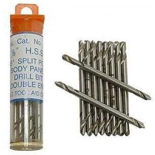 Tool Aid 1/8 Inch Stubby Body Panel Drill Bits - Double End