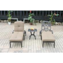Cast Shadows Cast Aluminum Patio Chaise Lounge Set - Standard Cushion(s)s