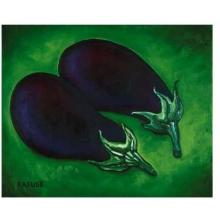Two Eggplants Poster Print