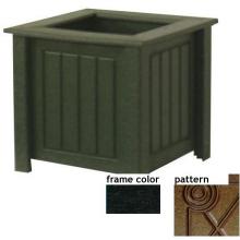 Eagle One Recycled Plastic 12 Inch North Hampton Planter Box Diamond Pattern - Black